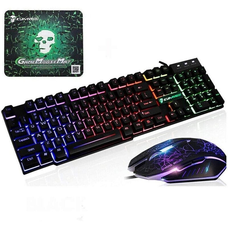 Ozoffer Ergonomic T6 USB Gaming Keyboard and Mouse Set