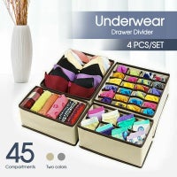 Advwin 8 Pack Underwear Drawer Organiser Divider Foldable Dresser