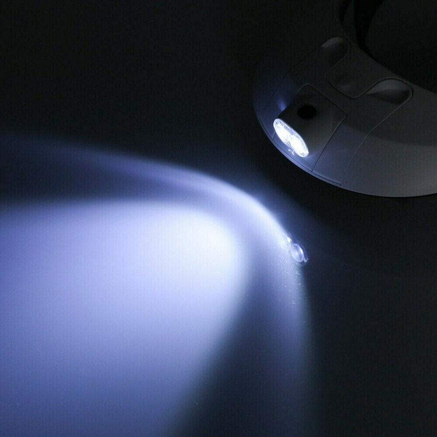 Ozoffer Headband Magnifier 2 LED Lamp Light Jeweler Head Mounted Magnifying Glass Loupe