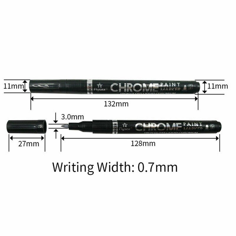 Liquid Mirror Chrome Marker SIlver Permanant Model Resin Pen