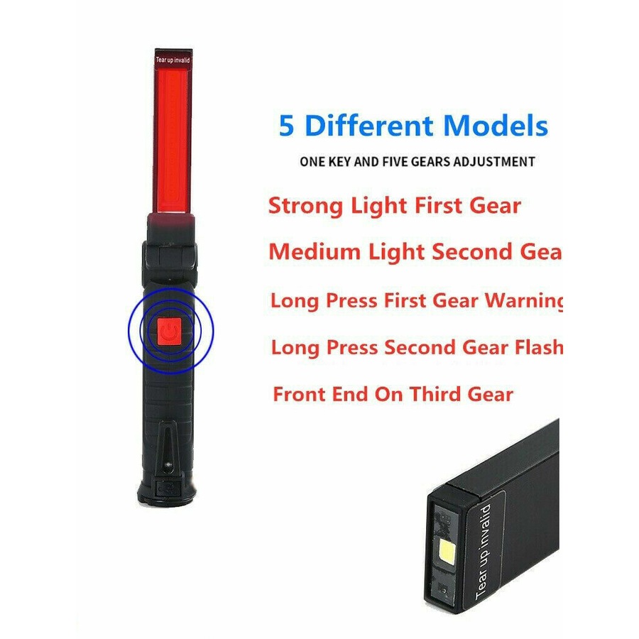 OZoffer Magnetic COB+LED Rechargeable Torch Inspection Lamp Cordless Workshop Work Light