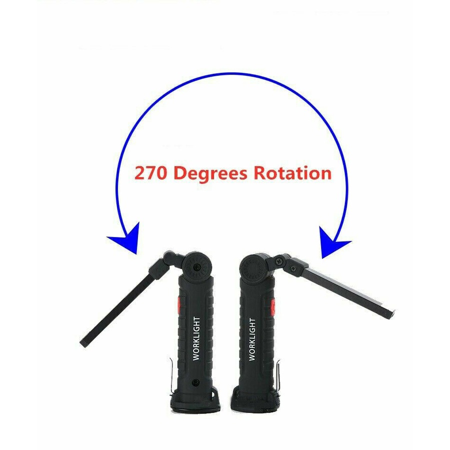 OZoffer Magnetic COB+LED Rechargeable Torch Inspection Lamp Cordless Workshop Work Light