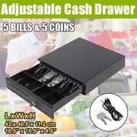 Ozoffer Manual/Electronic Heavy Duty Cash Drawer Cash Register POS 5 Bills 5 Coins Tray