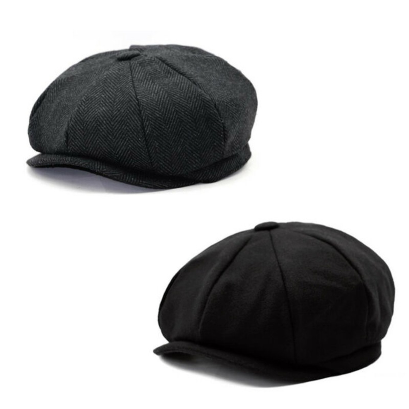 Buy Ozoffer Mens 8 Panels Newsboy Flat Cap Peaky Blinders Baker Boy