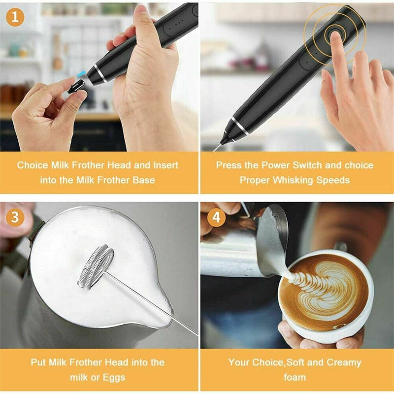 4 IN 1 Automatic Milk/Coffee Frother With Electric Milk Warmer Touch S –  Homewarees