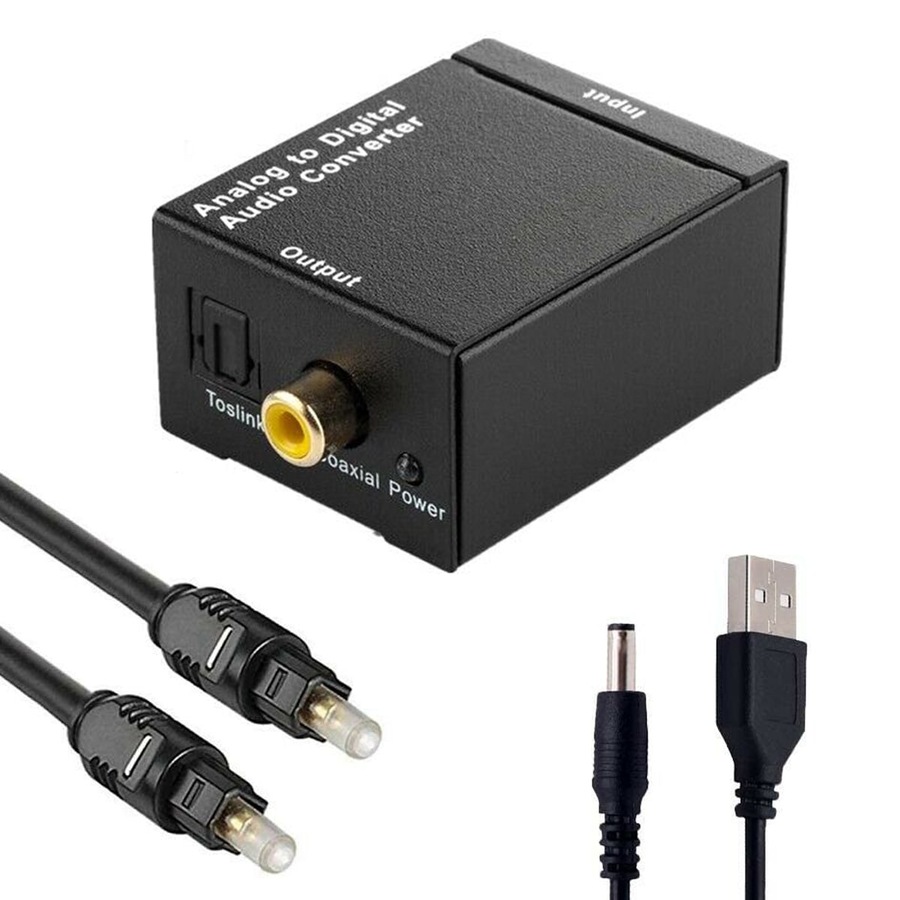 Ozoffer Optical Coaxial Toslink Digital to Analog Audio Converter Adapter RCA L/R 3.5mm
