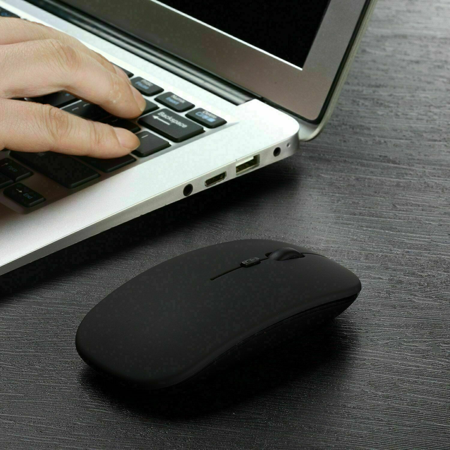Ozoffer Optical Wireless Bluetooth 5.1 Slim Rechargeable Mouse for Laptop Mac?iPad