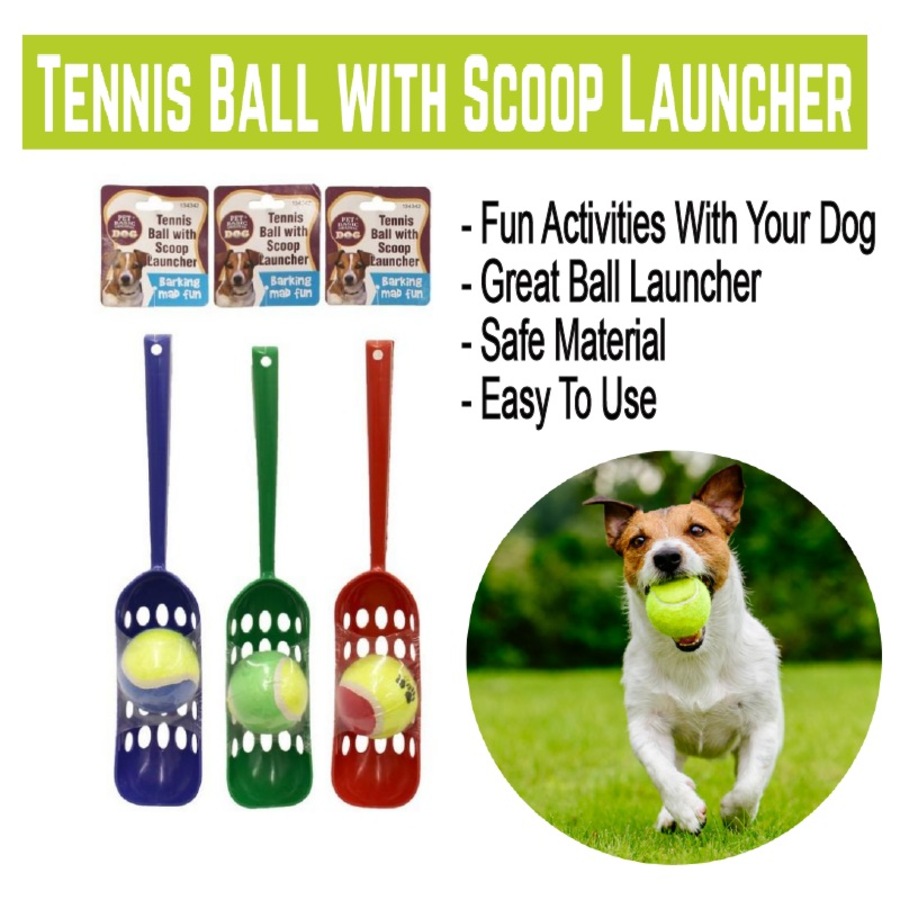 Ozoffer Pet Dog Puppy Tennis Ball Launcher Chucker Thrower with Tennis Ball