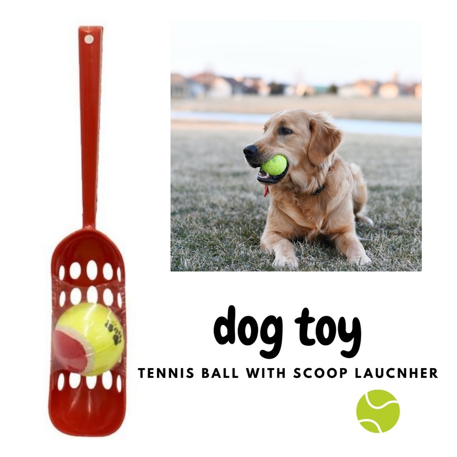Ozoffer Pet Dog Puppy Tennis Ball Launcher Chucker Thrower with Tennis Ball