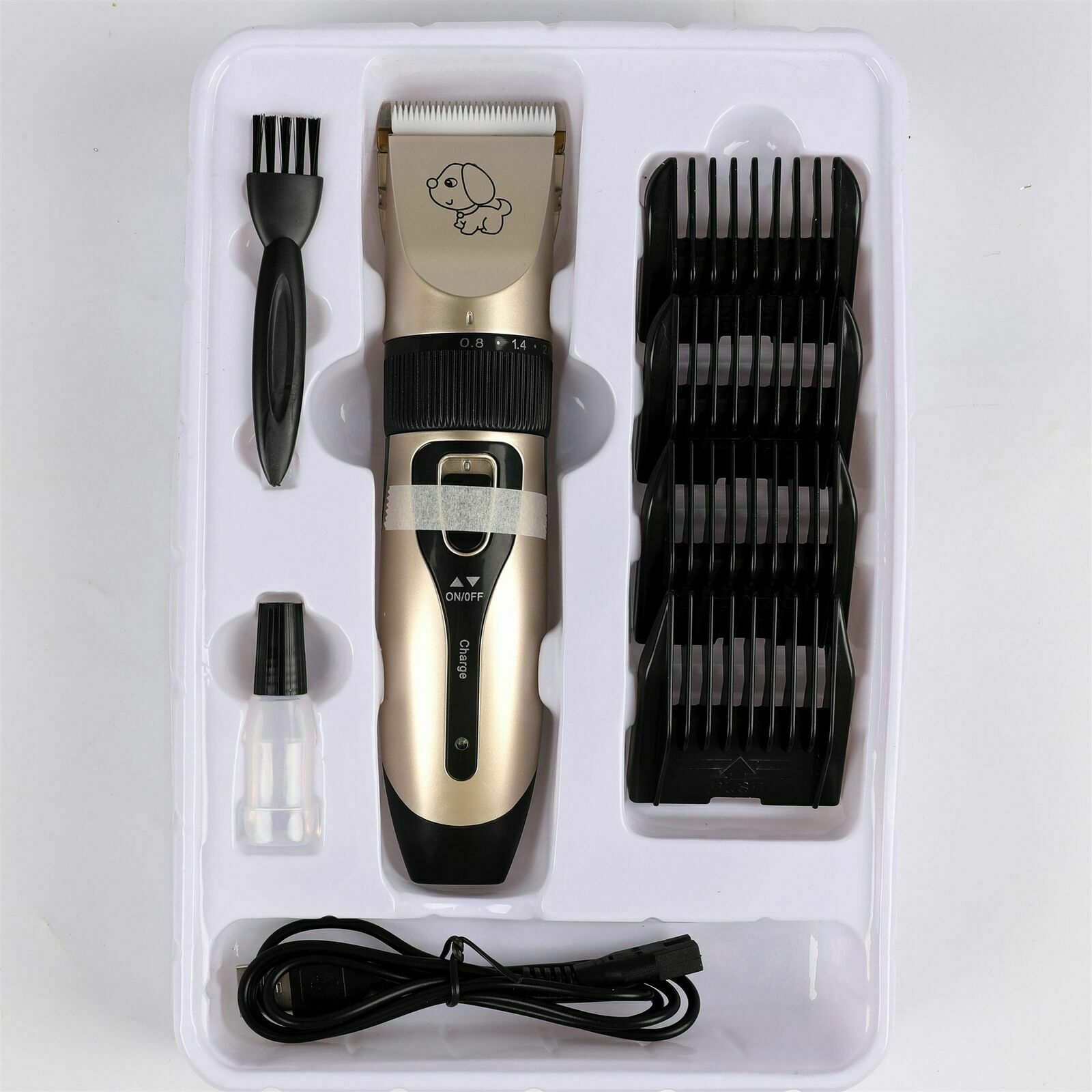 Ozoffer Pet Grooming Electric Dog Clipper Comb Set Hair Trimmer Blade Cat Horse Cordless
