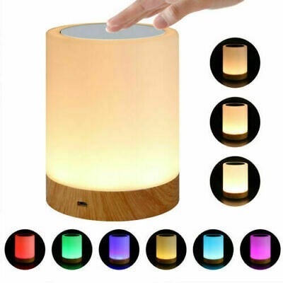 Ozoffer Rechargeable Dimmable USB LED Lamp 7 Color GRB Touch Night Light Mood Bedside