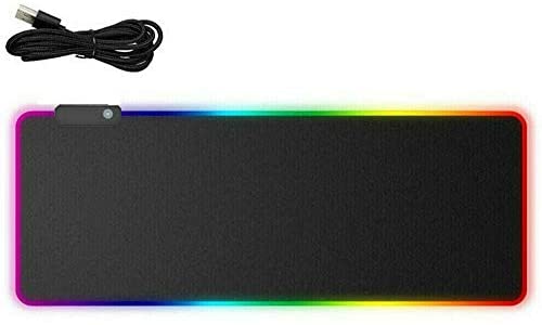 Ozoffer RGB LED Gaming Mouse Pad Desk Mat Extend Anti-slip Rubber Speed Mousepad
