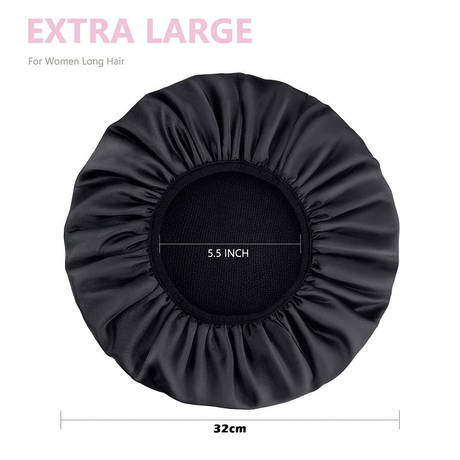 Ozoffer Shower Cap Satin with Microfiber Lining 32cm Diameter