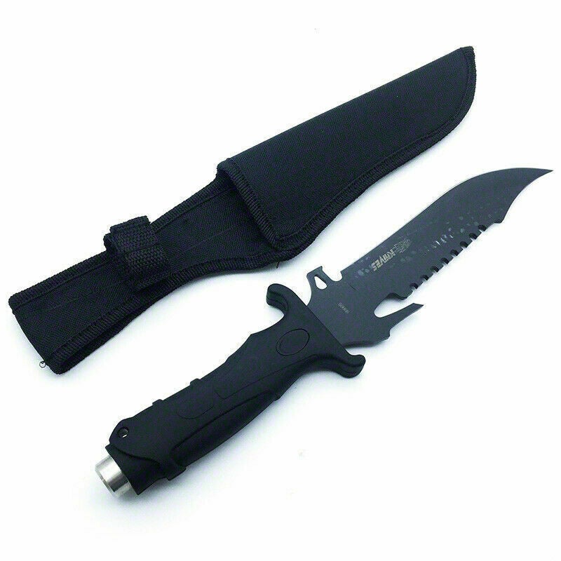 Ozoffer Survival Tool Sharp Camping Razor Bowie Knife & Multi-function Knife with Pouch