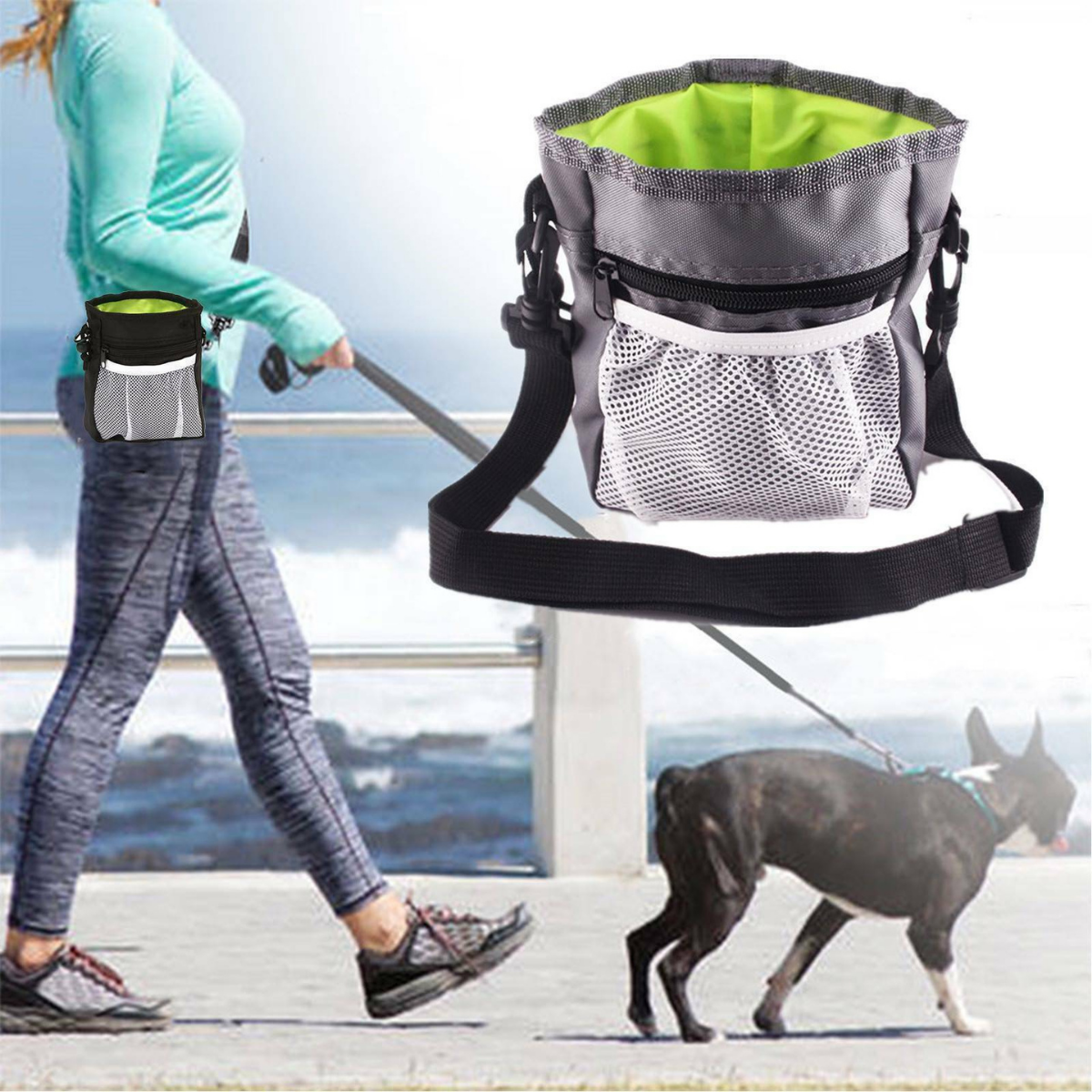 Ozoffer Waist Bags Dog Treat Training Pouch Pet Training Bag Large Capacity Puppy Snack