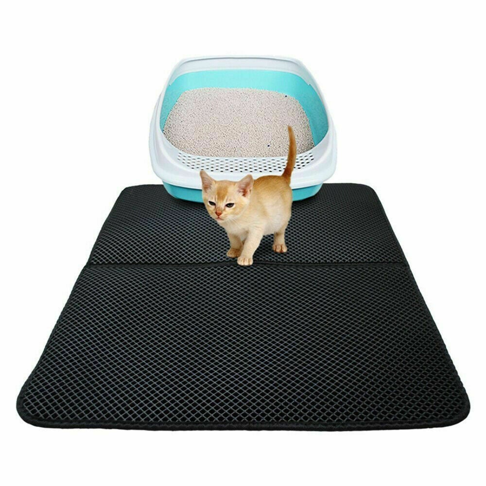 Ozoffer Waterproof Double-Layer Cat Litter Mat Trapper Foldable Pad Pet Rug Home L Size