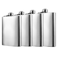 Ozoffer Wine Bottle 8-18oz Stainless Steel Hip Liquor Whiskey Alcohol Flask Cap Pocket