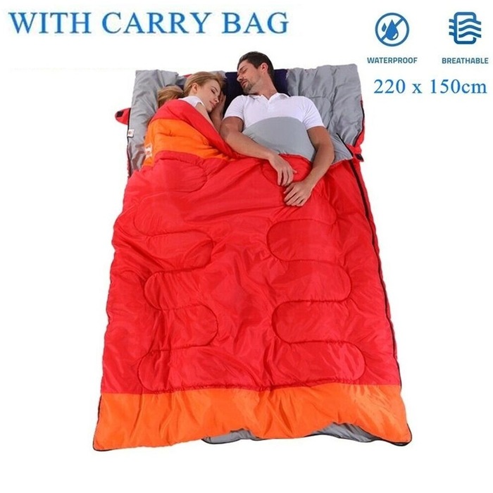 Outdoor Camping Envelope Sleeping Bag Thermal Tent Hiking Winter Single