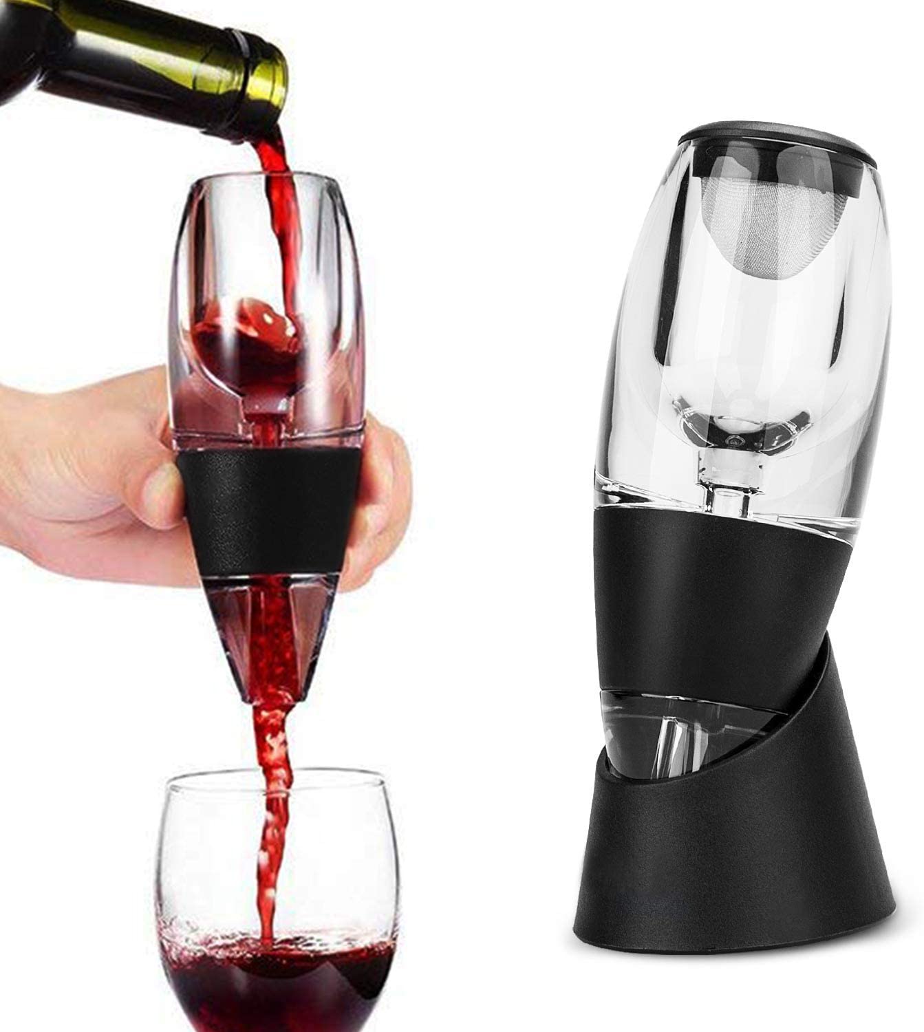 Ozoffer RED Wine Aerator and Sediment Filter Decanter Box Set