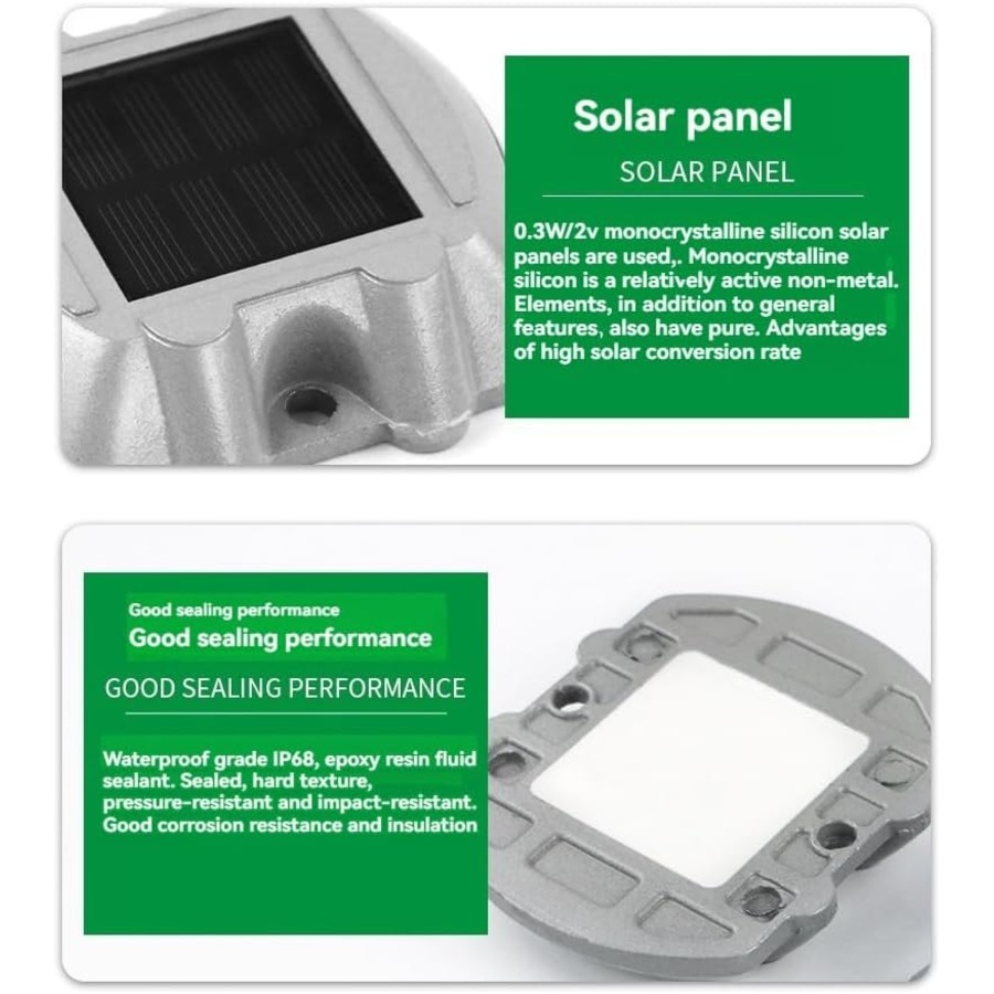 Solar Pathway Lights Outdoor Waterproof - LED Solar Powered Lights for Driveway