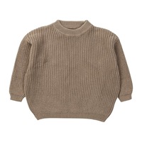 Toddler Baby Fall Winter Sweaters Long Sleeve Knitted Solid Thick Pullover Size 18-24months