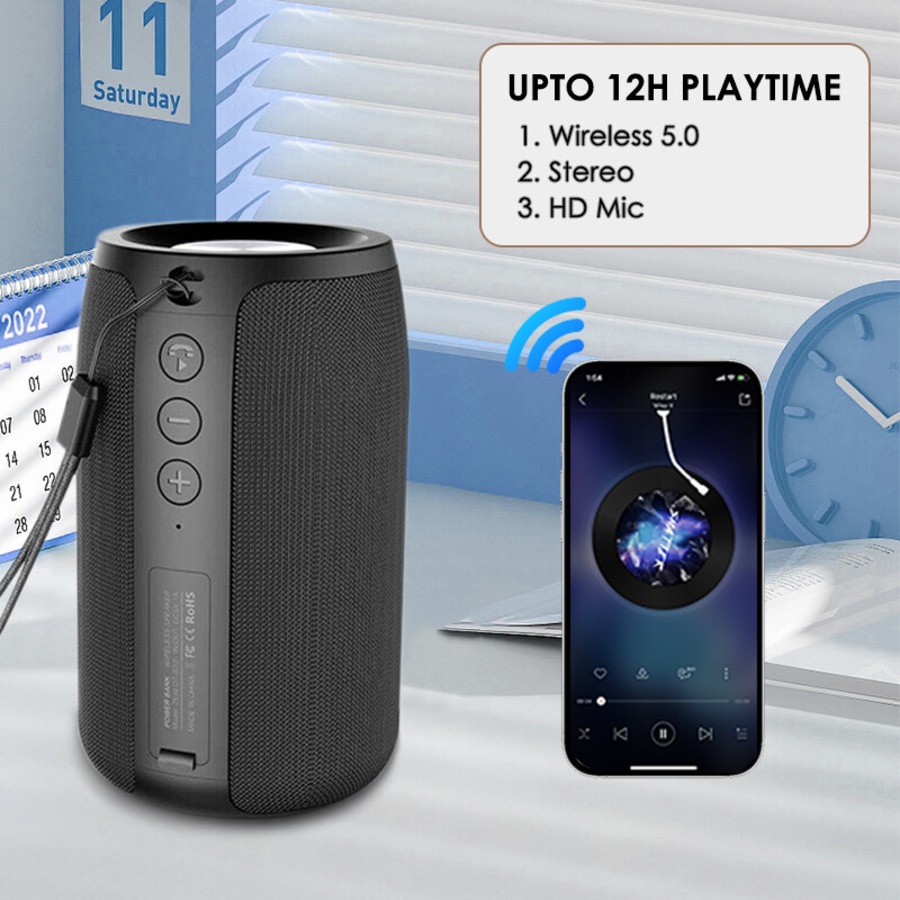 Waterproof Bluetooth 5.0 Wireless Speaker Outdoor Portable Loud Stereo Speakers