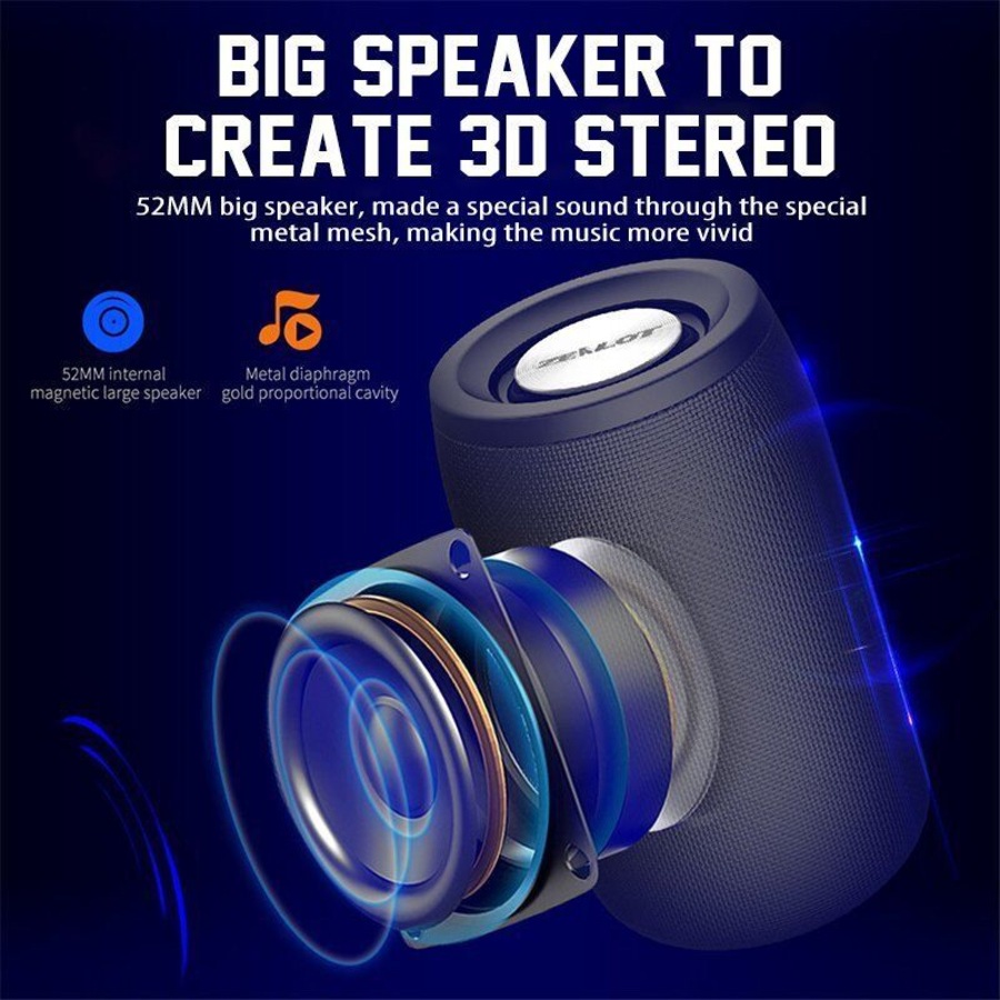 Waterproof Bluetooth 5.0 Wireless Speaker Outdoor Portable Loud Stereo Speakers