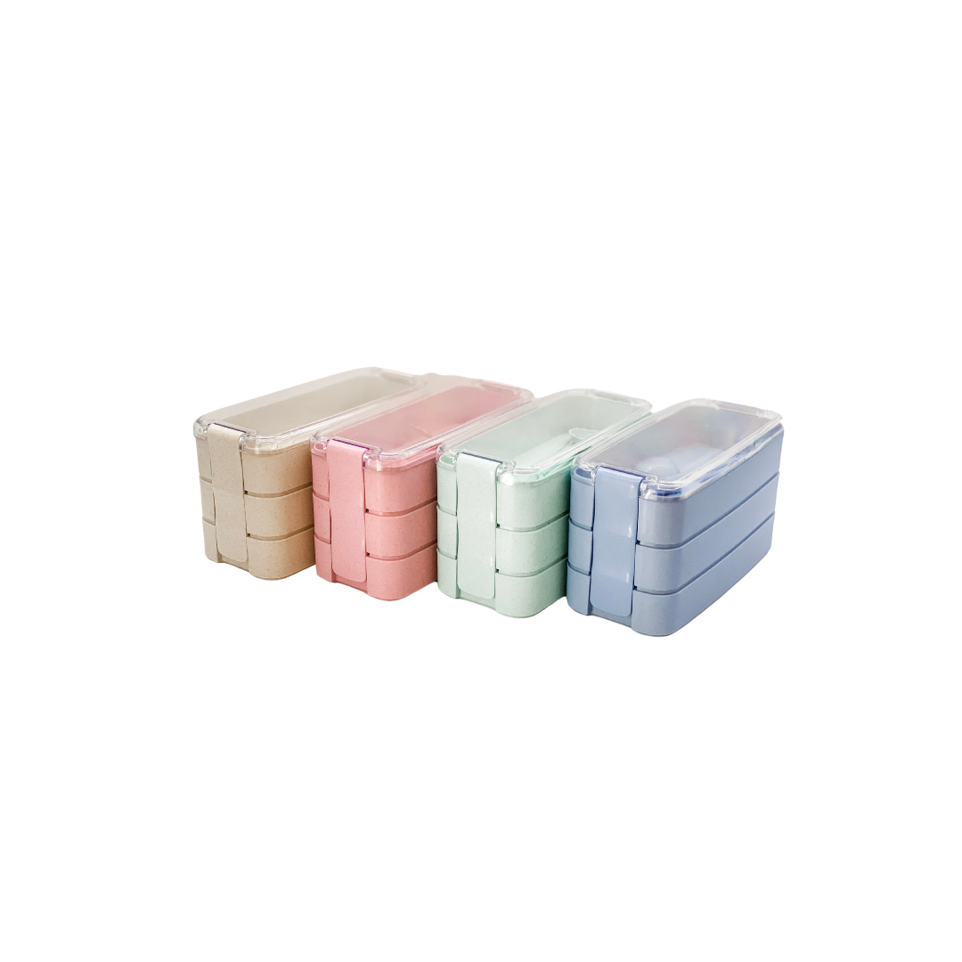 Bento Lunch Box 3 Tiered - Family Pack 4