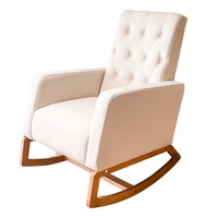 Holly Rocking Chair - Beige Fabric