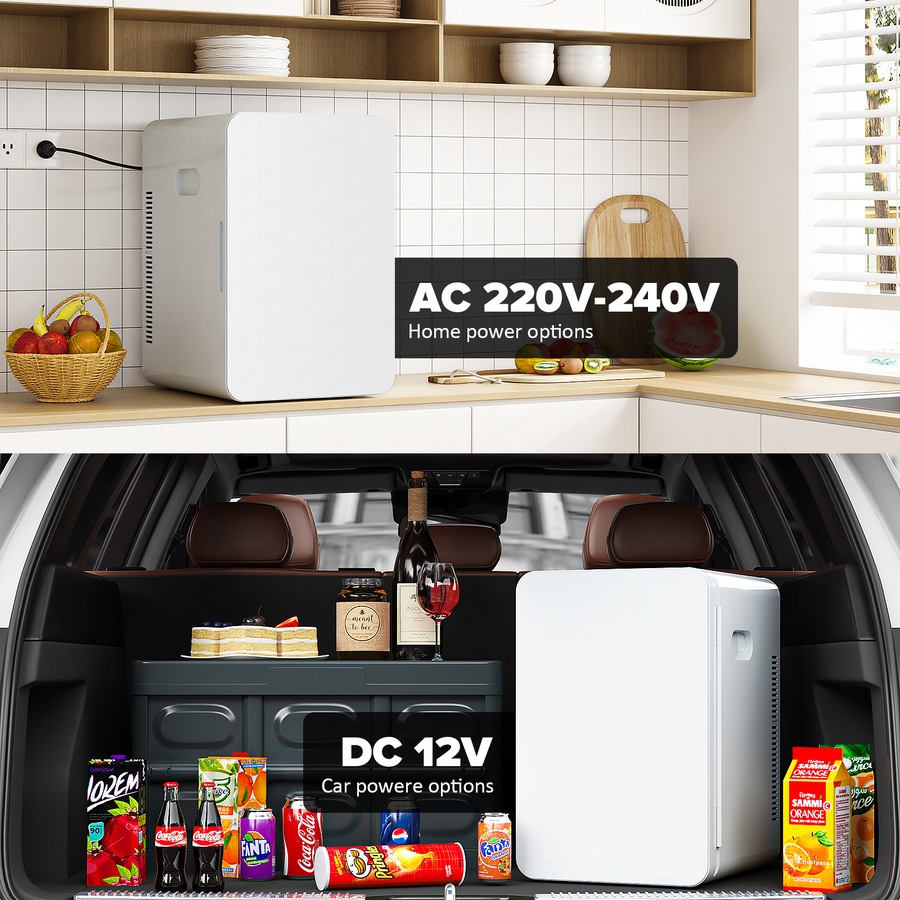 Advwin 22L Mini Fridge, Portable Car Fridge Makeup Refrigerators AC/DC Powered Cooler and Warmer