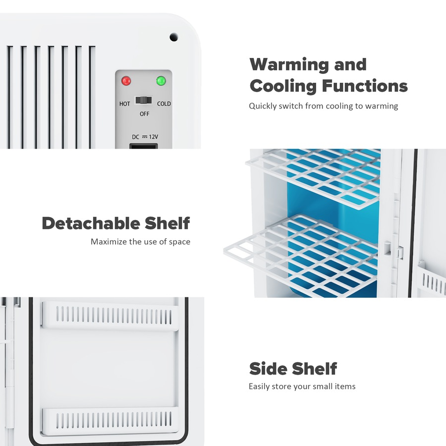 Advwin 22L Mini Fridge, Portable Car Fridge Makeup Refrigerators AC/DC Powered Cooler and Warmer