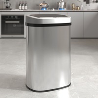 Advwin 50L Rubbish Bin Motion Sensor Kitchen Smart Trash Can Silver