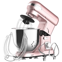 Advwin 6.5L 1400W Stand Mixer, 6-Speed Pink Electric Food Mixer