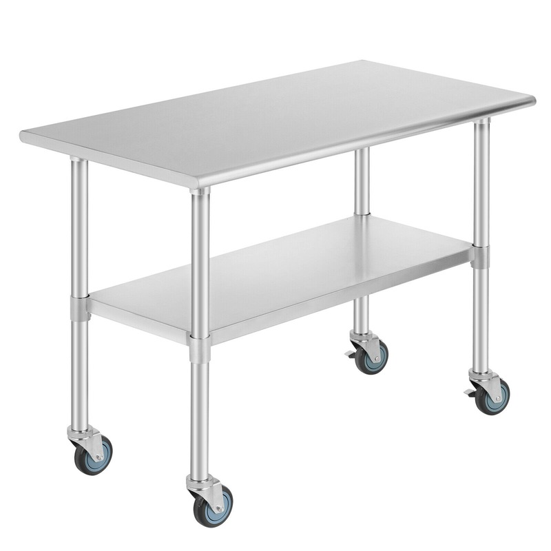 900x610 Stainless Steel Commercial Kitchen Bench Prep Table MyDeal