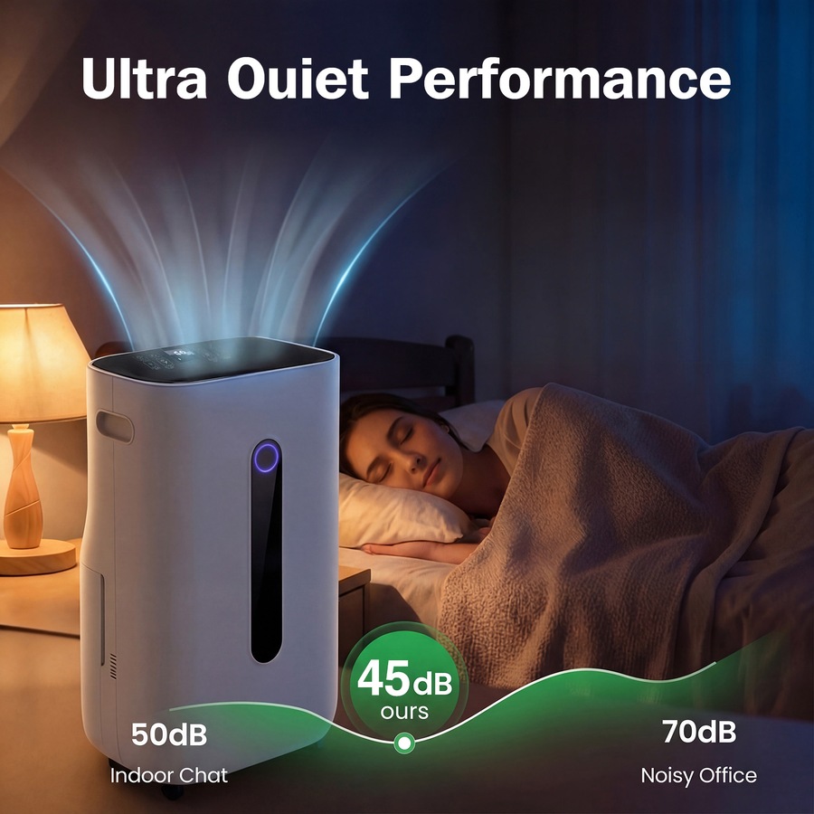 Advwin Dehumidifier 25L/Day Portable Compressor Dehumidifiers Ultra Quiet