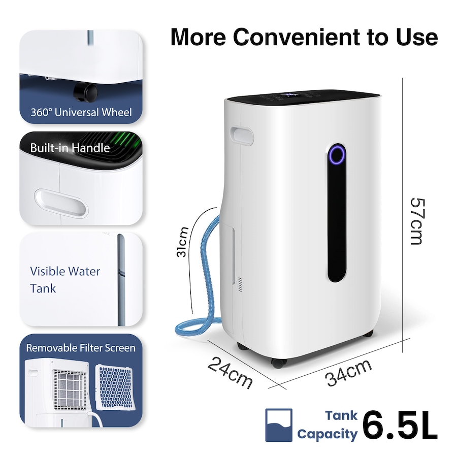 Advwin Dehumidifier 25L/Day Portable Compressor Dehumidifiers Ultra Quiet