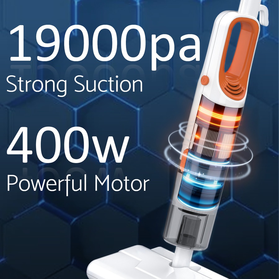 Advwin 12 in 1 Vacuum Cleaner, Wet Dry Stick Vac, Upright Vacuum Mop Combo with XL Dust&Water Tank, Floor Cleaner for Home Dorms Pet Hair Carpets - 19Kpa - HEPA Filtration