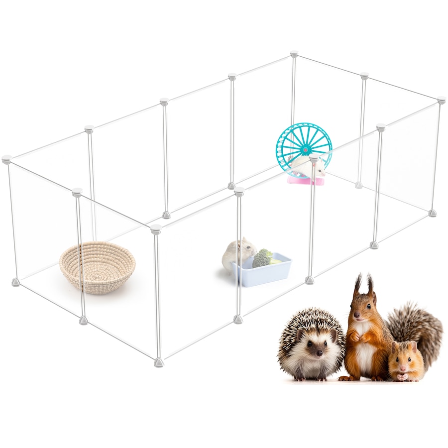Advwin DIY Small Animal Playpen 12 Panels Pet Fence Yard Play Pen