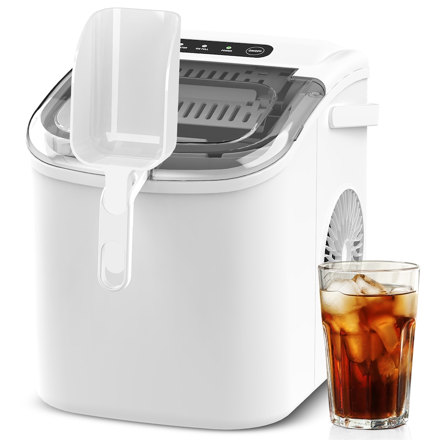 Advwin 12KG Self-Cleaning Ice Makers, Portable Ice Maker Machine with Handle, White