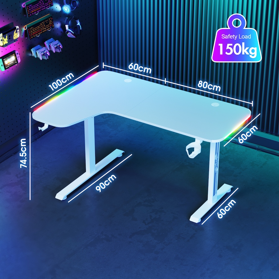 Advwin L Shape Gaming Corner Desk