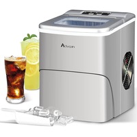 Advwin 2.2L Ice Cube Maker Machine Portable Countertop Fast Commercial Home Bar Silver