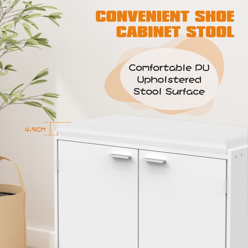 Buy Advwin 2 in 1 Shoe Storage Bench with Seat Handle 3 Grids