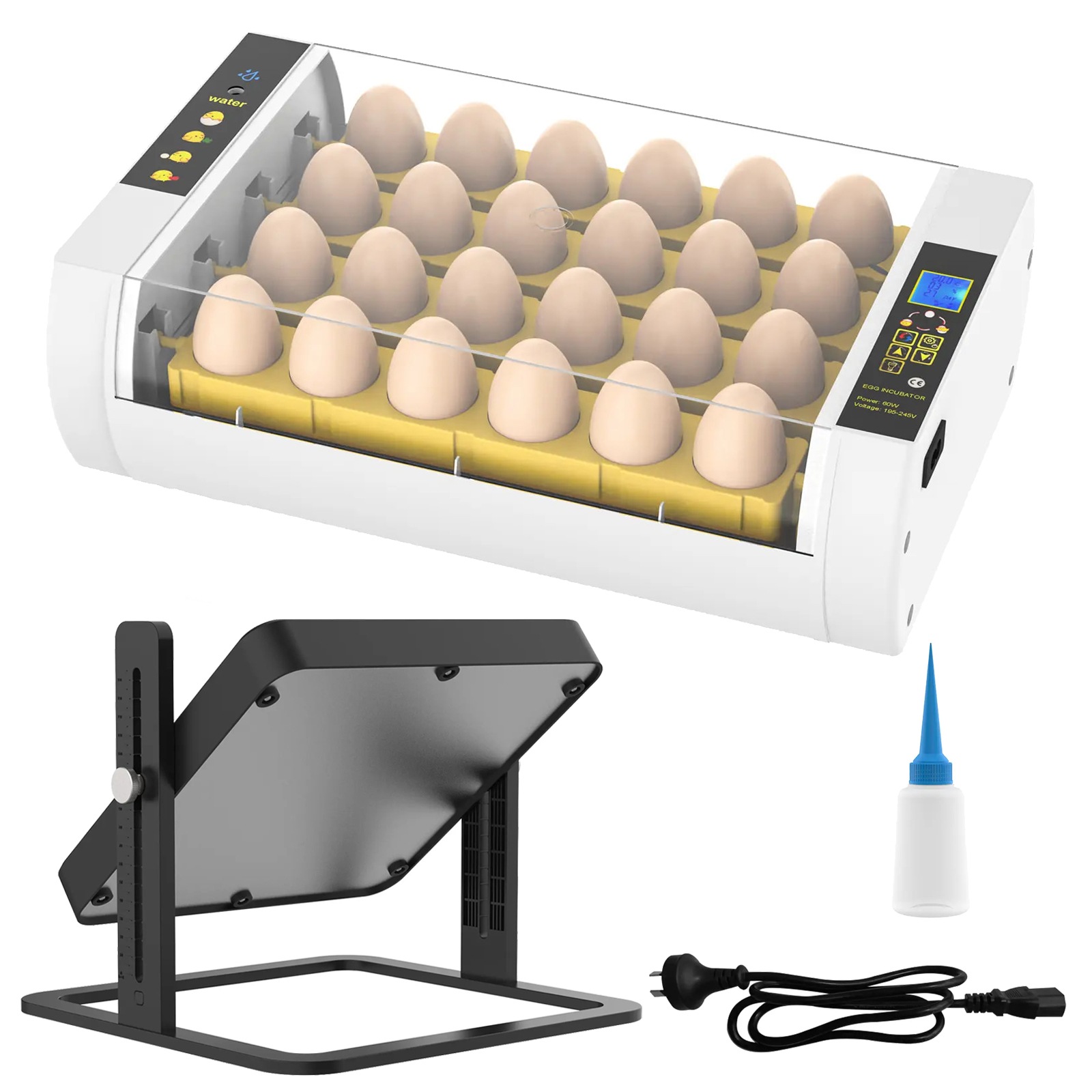 Buy Advwin 24 Automatic Egg Incubator + Chicken Brooder Heating Plate ...