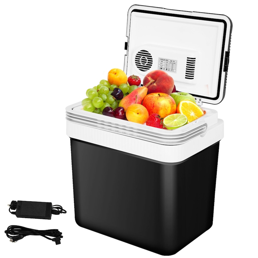 ADVWIN 24L Mini Fridge Portable Car Fridge, AC/DC Powered Electric Cooler and Warmer, Black