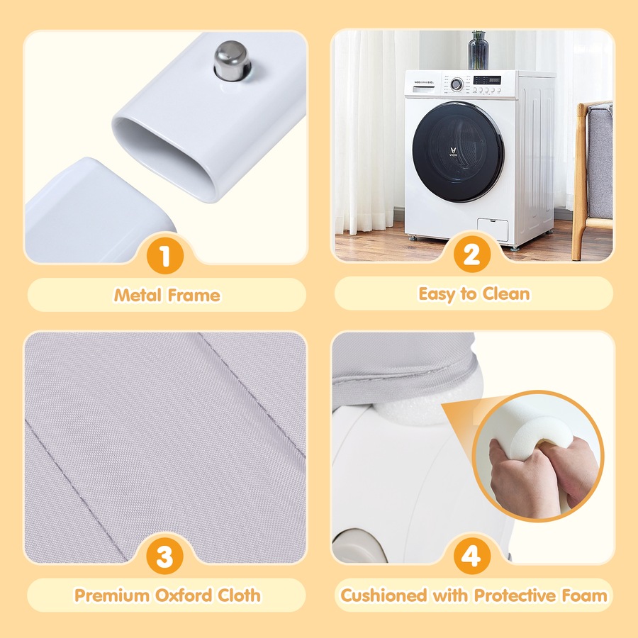 Advwin 2pcs 180cm Folding Baby Bed Rail Height Adjustable Kids Safety Bed Rail Toddler Protect Guard