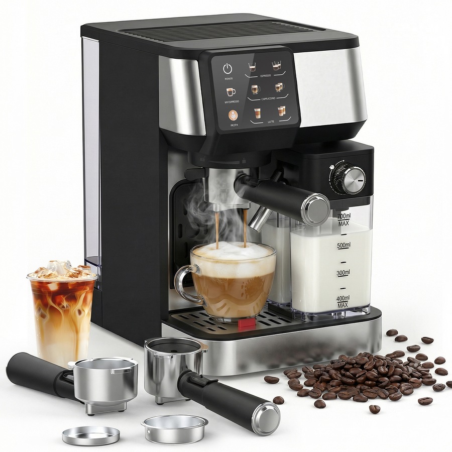 Buy Advwin 3-in-1 Espresso Coffee Machine with Milk Frother, Compatible ...