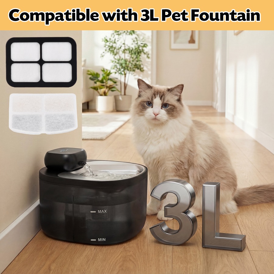 Advwin 3 Pack Pet Water Fountain Filter Replacement