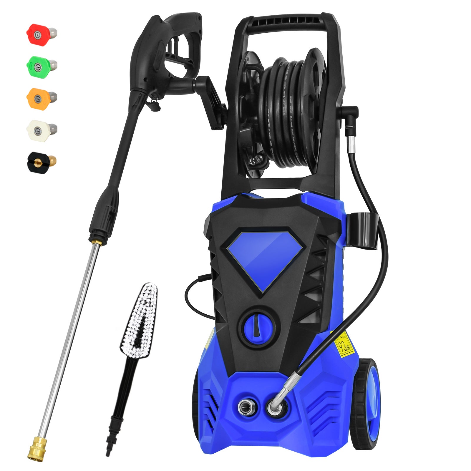 Advwin 3900PSI High Pressure Washer Cleaner Electric Pressure Washer with 5 Nozzle Foam Cannon for Homes Cars Driveways Patios Blue