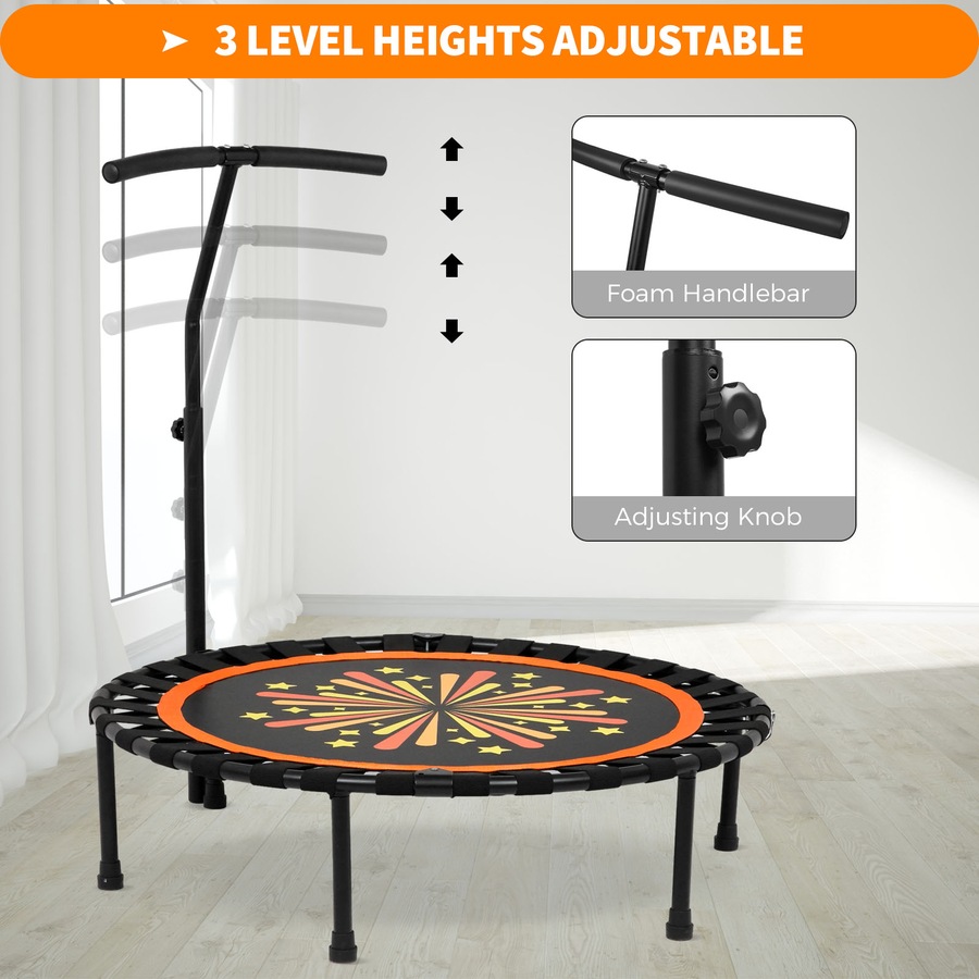 ADVWIN 40-inch Mini Trampoline Fitness Rebounder for Adults and Kids Max Load 150kg