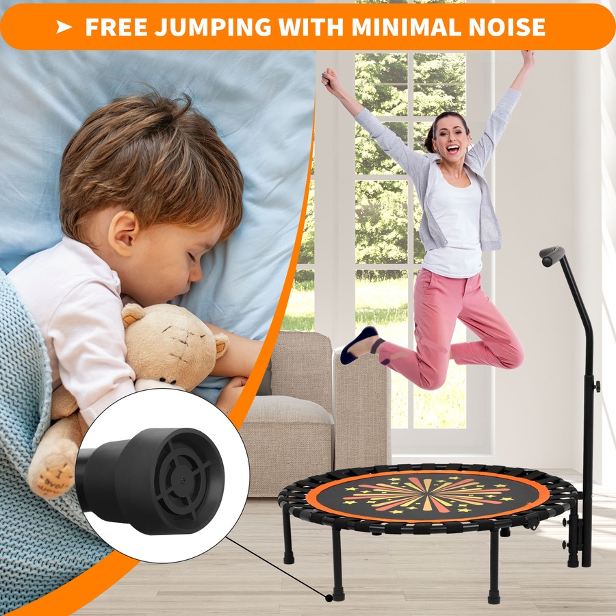 ADVWIN 40-inch Mini Trampoline Fitness Rebounder for Adults and Kids Max Load 150kg